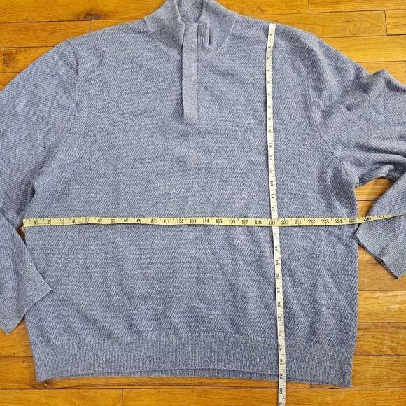 The Men's Store at Bloomingdale's Quarter Zip M Wool Cashmere  Sweater Men's XXL - Picture 5 of 6